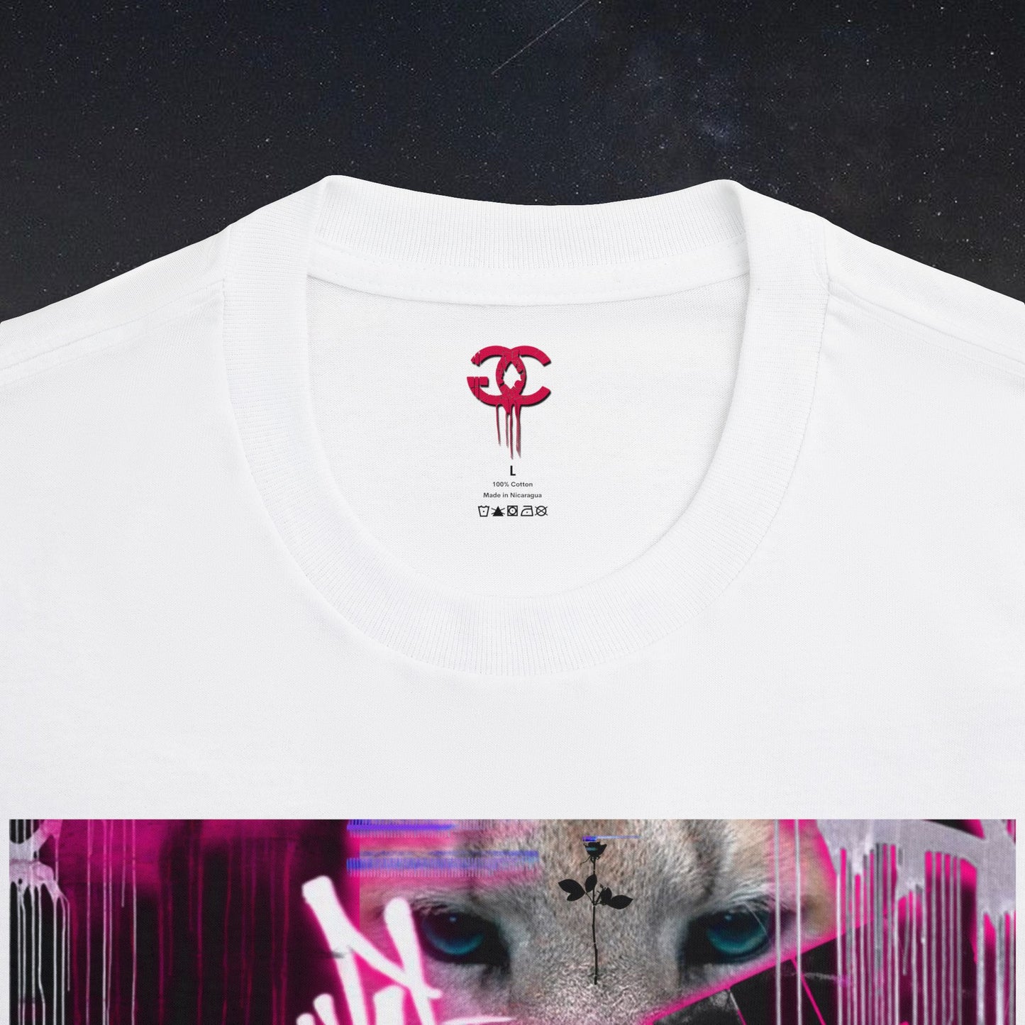 Graffiti Cougar Print Tee - RN2