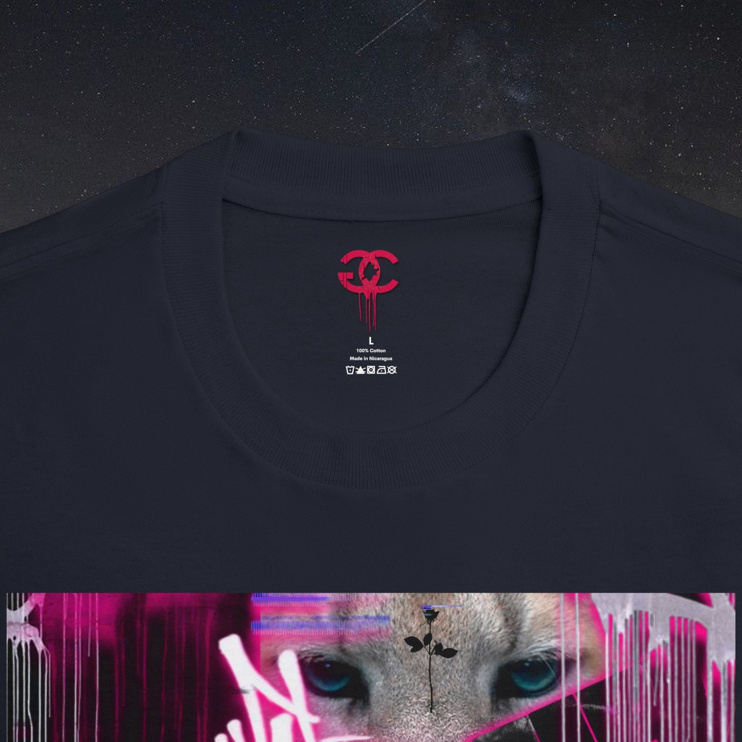 Graffiti Cougar Print Tee - RN2