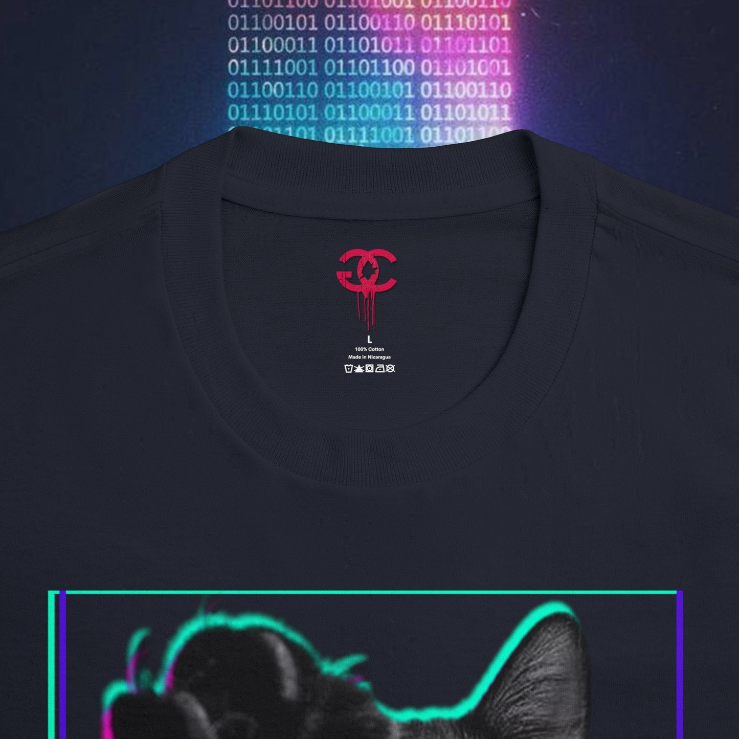 Black Cat Neon Classic Tee - RN9