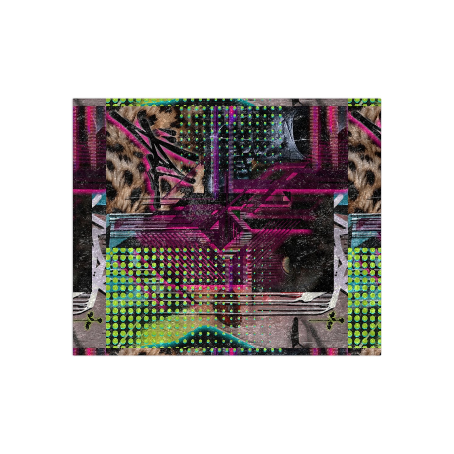 GXC Graffiti Crushed Velvet Blanket